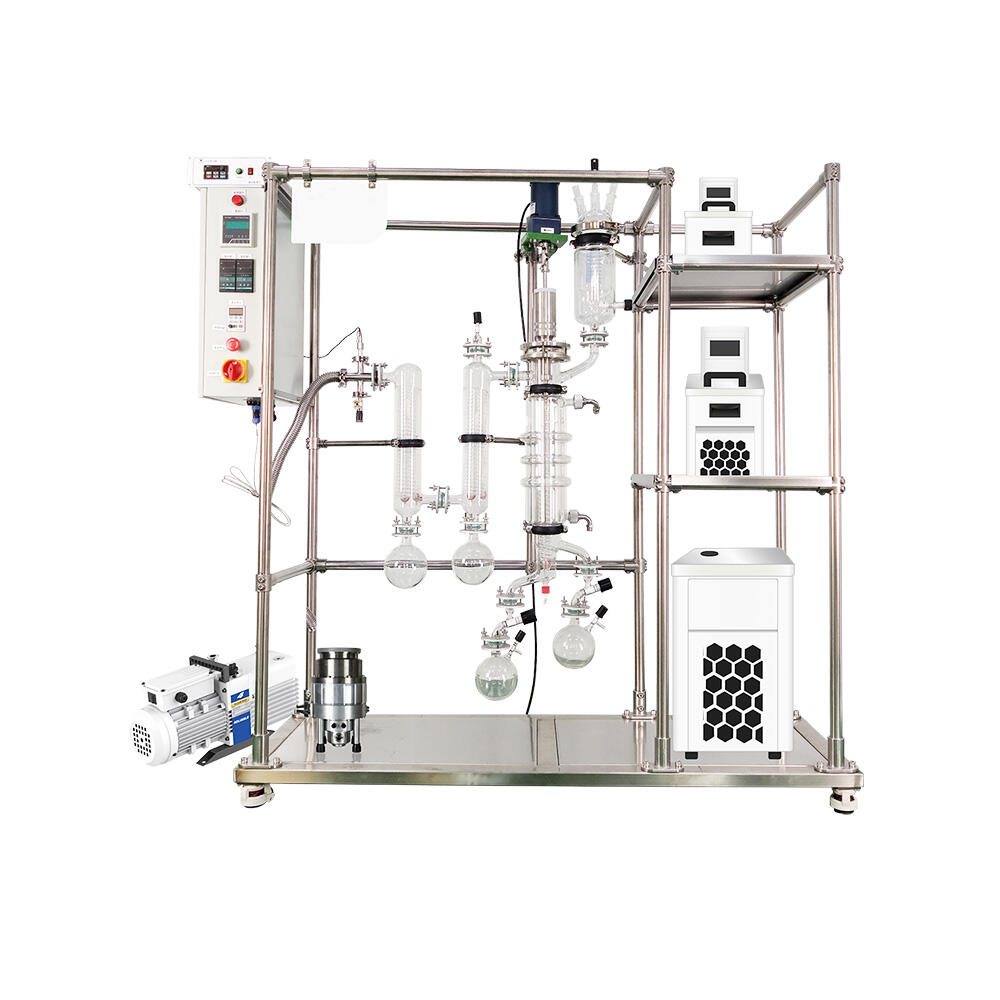 Glass Molecular Distillation Evaporated area：0.1 ㎡ Treatment capacity: 0.05~3L/h